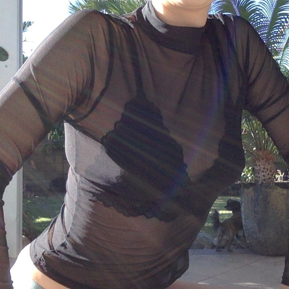 Black sheer long sleeve